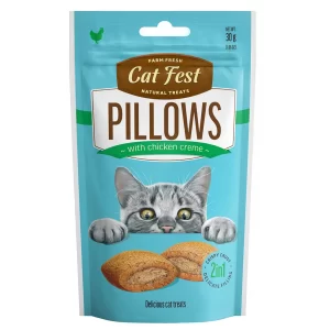 Cat Fest Pillows With Chicken Creme – Treats For Cats