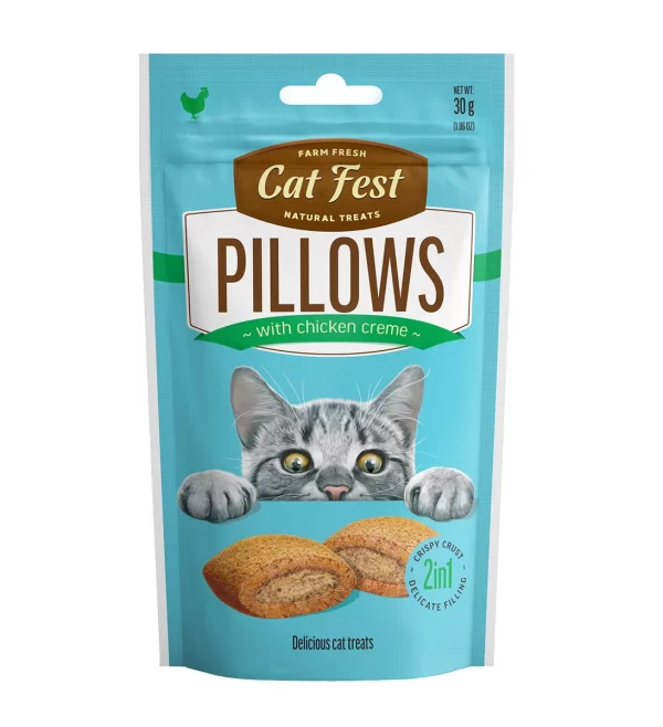 Cat Fest Pillows With Chicken Creme – Treats For Cats