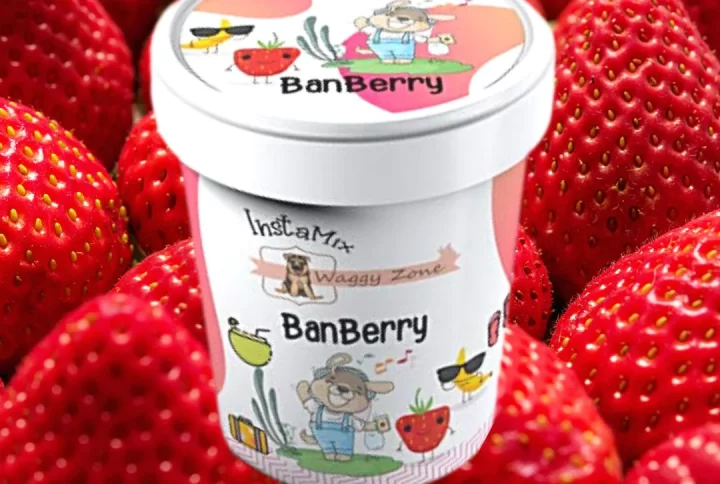 Waggy Zone Ice Cream Banberry (Banana & Strawberry) For Dogs