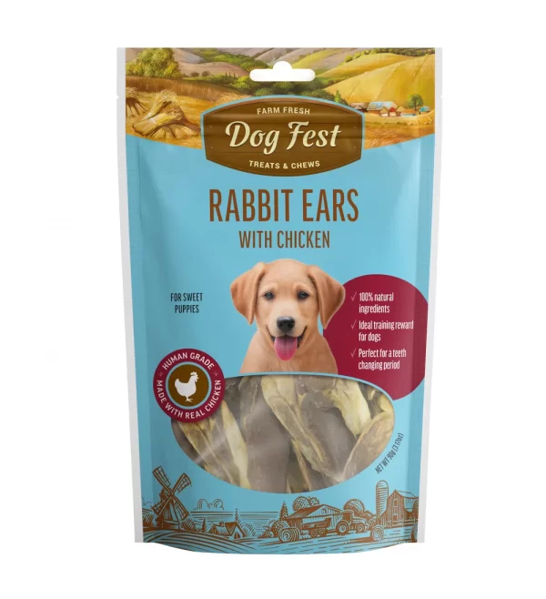 Dog Fest Rabbit Ears With Chicken Treats