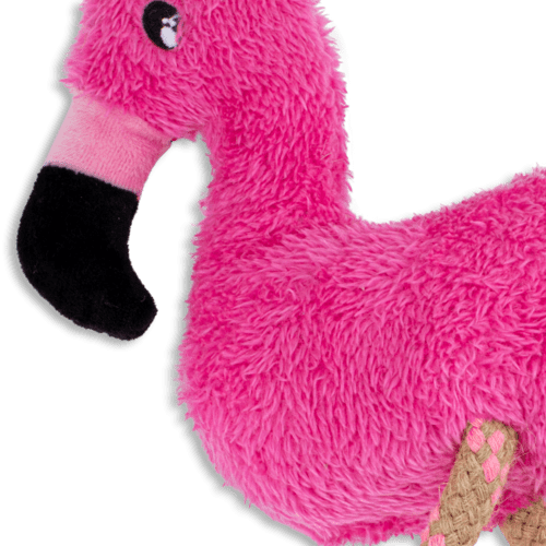 Beco Dual Material Flamingo – Hemp Rope Toys for Dogs