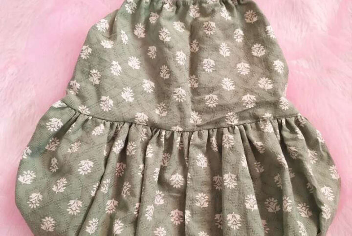 Furvilla Cotton Balloon Frock Moss Green