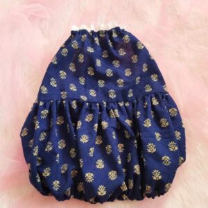 Furvilla Cotton Balloon Frock Navy Blue