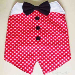 Furvilla Red White Gingham Tuxedo for Pets Back