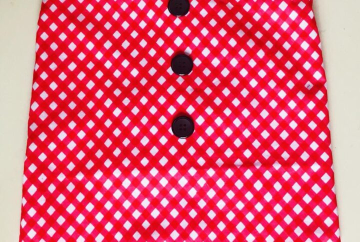 Red Gingham Tuxedo For Cats & Dogs