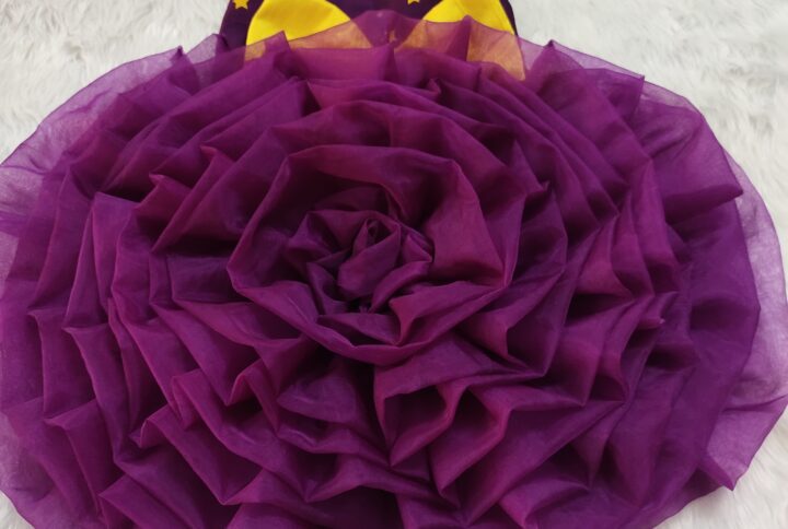 Purple Flower Frill Fancy Dress For Cats & Dogs