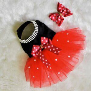 Red & Black Fancy Dress For Cats & Dogs