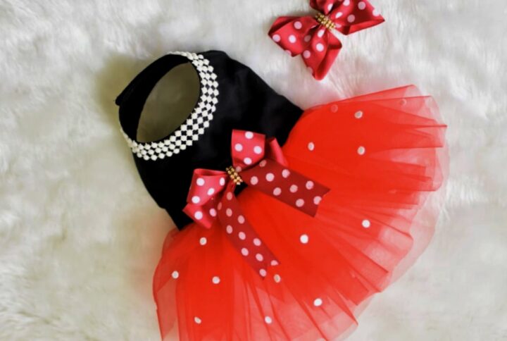 Red & Black Fancy Dress For Cats & Dogs