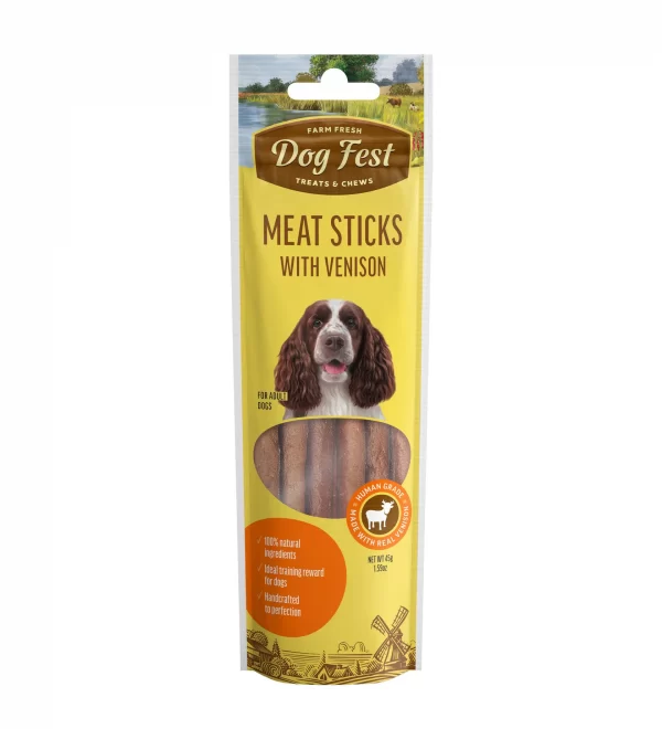 Dog Fest Meat Sticks With Venison