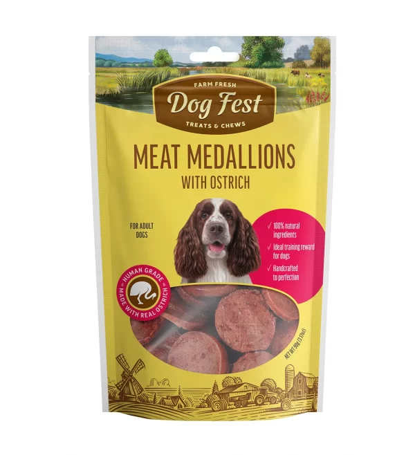 Dog Fest Meat Medallions With Ostrich