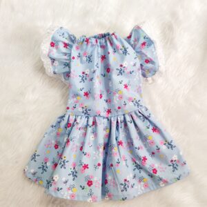 Blue Floral Dress – Casual Dress For Cats & Dogs