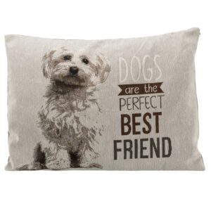 Square Cushion Maltese Print – Grey Color – Cushions For Dogs