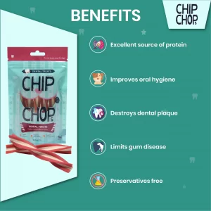 Chip Chops Dental Twists – Chicken & Cranberry Flavor