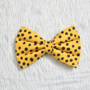 Furvilla Aesthetic Mustard Yellow Polka Dot Bow