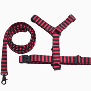 Furvilla Pink Black Striped Harness Dog H Type