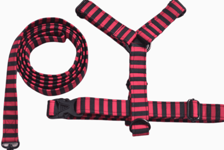 Furvilla Pink Black Striped Harness Dog H Type