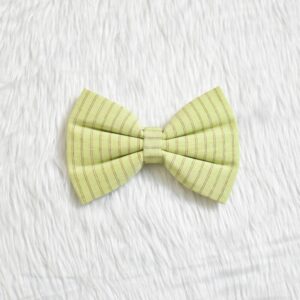 Furvilla Pistachio Green Plain Strip Bow