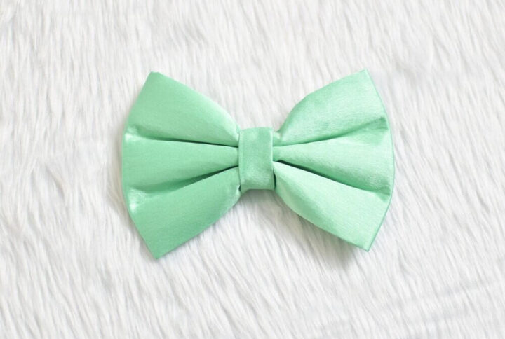 Furvilla Satin Bow Collection Pistachio Green Color