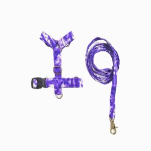 Furvilla Tie Dye H Type Dog Harness and Leash Set