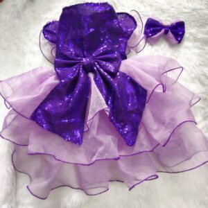 Purple Sequin Fancy Dress For Cats & Dogs