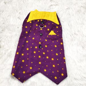 Purple With Yellow Stars Tuxedo For Cats & Dogs