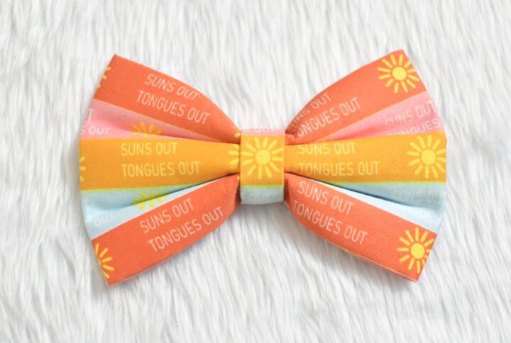Suns Out Tongues Out Theme Bow – Bow For Cats & Dogs