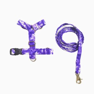 Tie Dye H-Type Harness Leash Set For Dogs