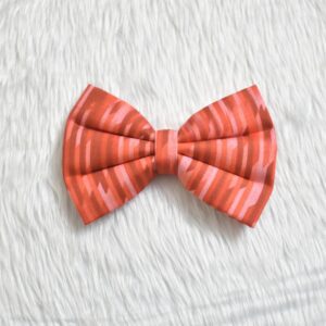Tomato Red Stripe Bow – Bow For Cats & Dogs