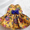 Yellow With Blue Bow Traditional Dress For Cats & Dogs