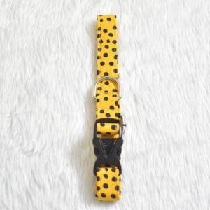 Yellow Polka Dot Collar Leash Set For Cats & Dogs