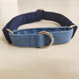 Dual Color Denim Martingale Collar For Dogs