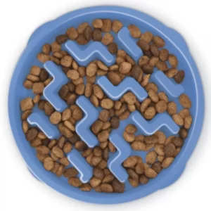 Fun Feeder Slo-Bowl For Dogs Blue Color