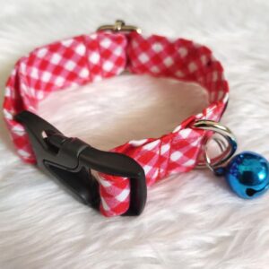 Furvilla Red White Gingham Cat Collar Puppy Collars