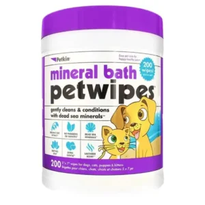 Petkin Mineral Bath Pet Wipes – Wipes For Cats & Dogs