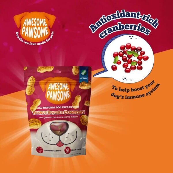 Awesome Pawsome Peanut Butter Cranberry Features 1