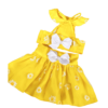 Furvilla Daisy Backless Dress Yellow