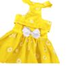 Furvilla Daisy Backless Dress Yellow Back