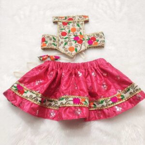Floral Pink Lehenga Choli – Festive Dress For Cats & Dogs