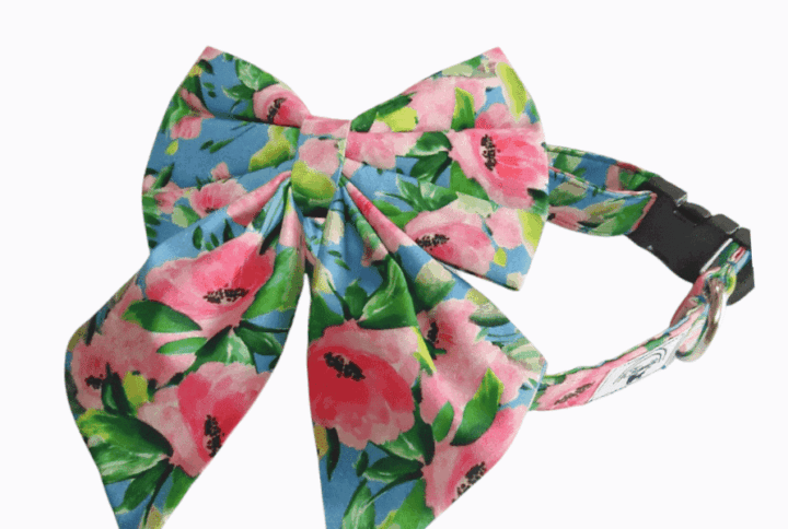 Furvilla Tropical Floral Sailor Bow Collar