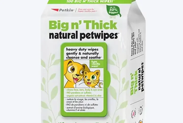 Petkin Big N’Thick Natural Petwipes – Wipes For Cats & Dogs