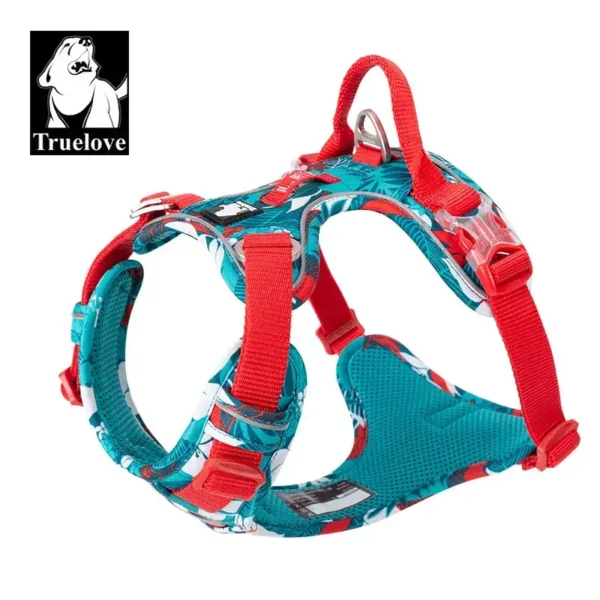 Truelove Nylon Reflective Camouflage Pet Harness Blue Side