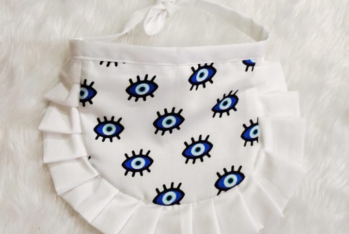 Furvilla Blue White Evil Eye Bandana