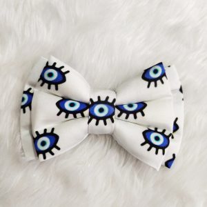 Furvilla Blue White Evil Eye Bow