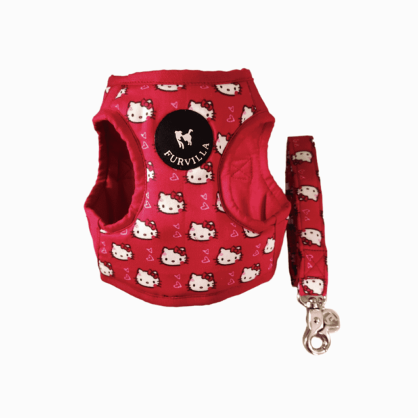 Hello Kitty Step In Harness Leash Set For Cats & Puppies