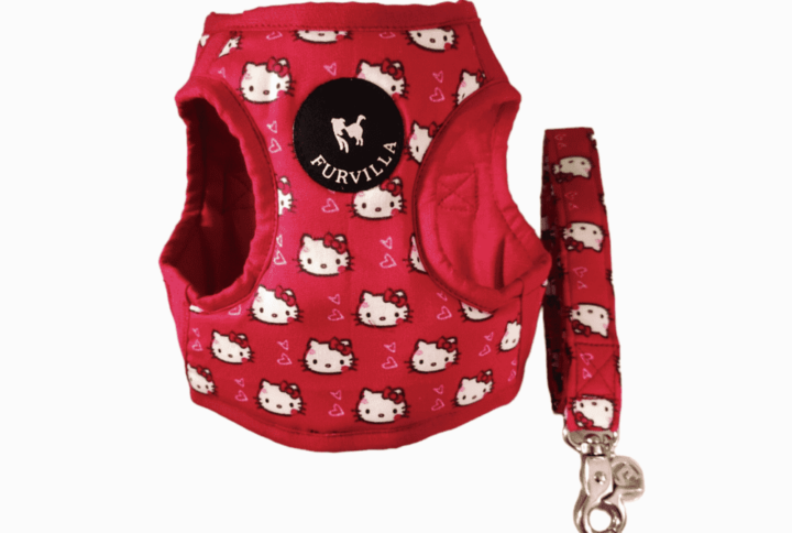Hello Kitty Step In Harness Leash Set For Cats & Puppies