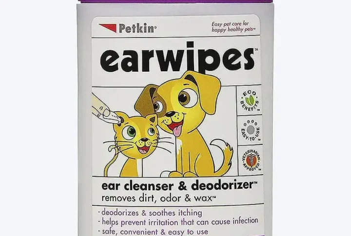 Petkin Ear Wipes – Ear Cleanser & Deodorizer For Cats & Dogs
