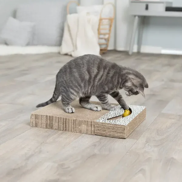 Trixie Scratching Cardboard with Toys White Model