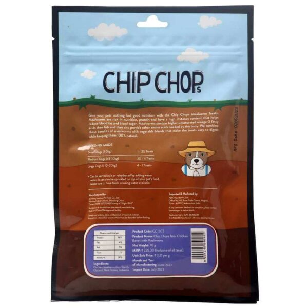 Chip Chops Wonder Worms Mini Chicken Bones Back