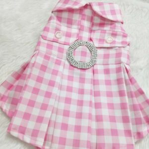 Furvilla Barbie Pink Gingham Dress Close 1