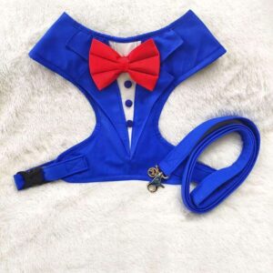 Furvilla Blue Tuxedo Harness Leash Set